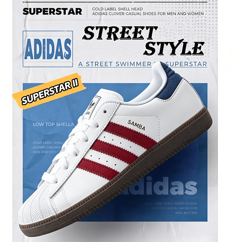 Street Fashion Adidas - Adidas Unisex Samba OG Sneakers Breathable