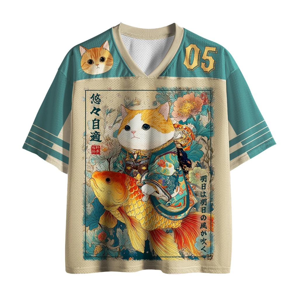 Fashion Street Cat - Japanese Harajuku Cartoon Cat Koi 3D