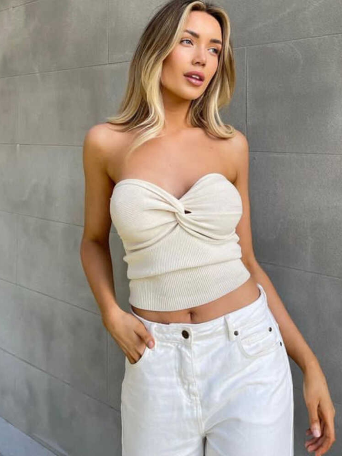 Street Fashion Style Youtube - Sexy Knitted Tube Top Vest Women's