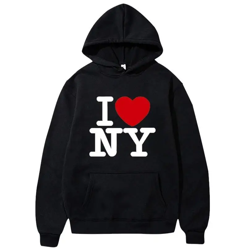 I Love New York Pritned Hoodie - Street Fashion New York recension och pris