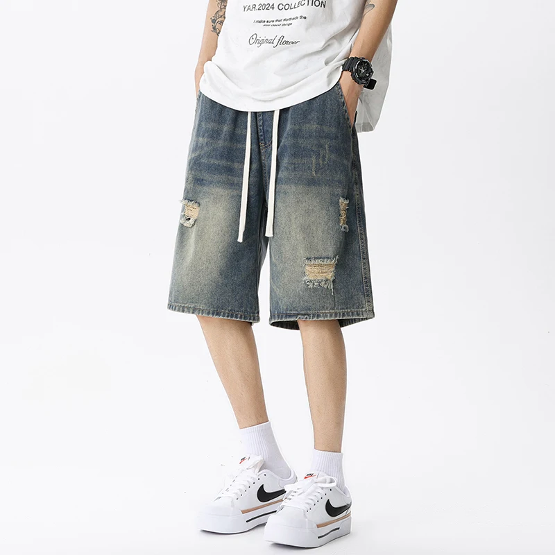Summer Thin Denim Shorts Men's - Street Fashion Jeans recension och pris