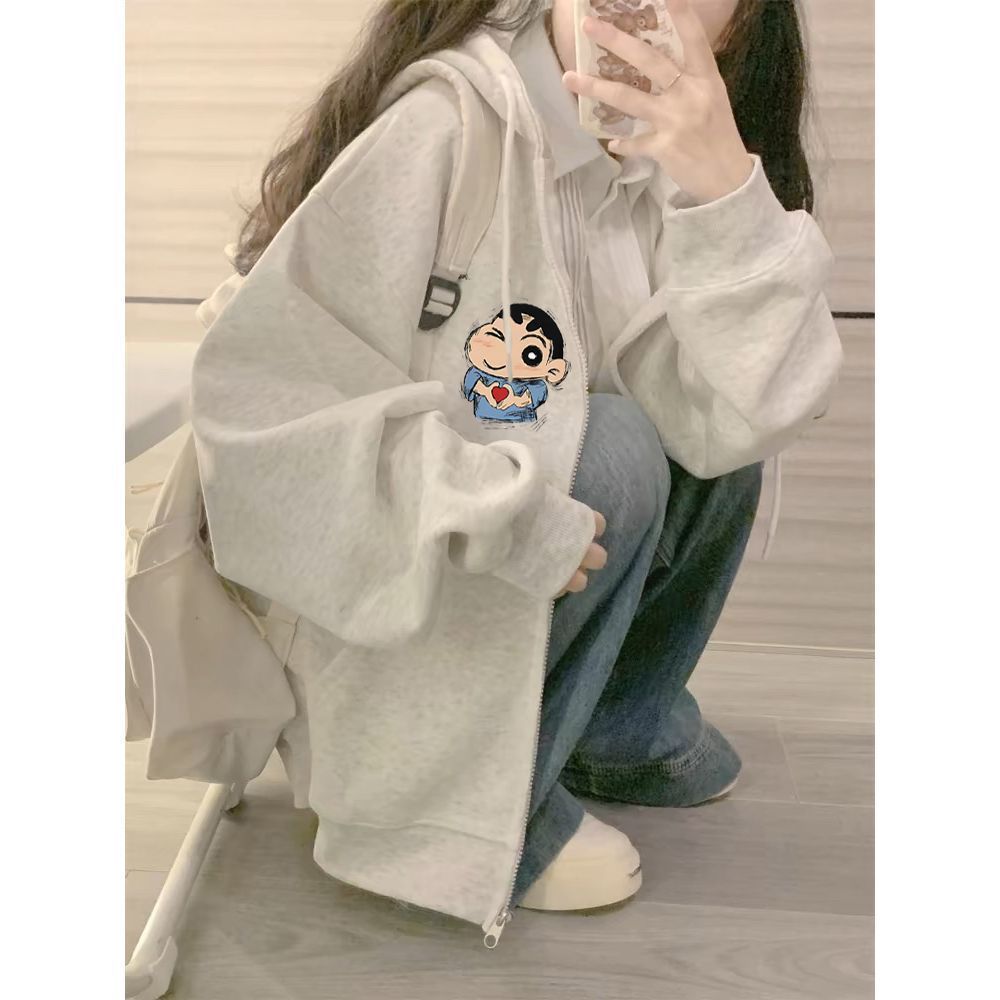 Hoodie Crayon Shin-Chan Print  - Graphic Hoodie Streetwear recension och pris