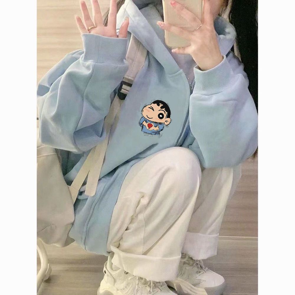 Hoodie Crayon Shin-Chan Print  - Graphic Hoodie Streetwear recension och pris