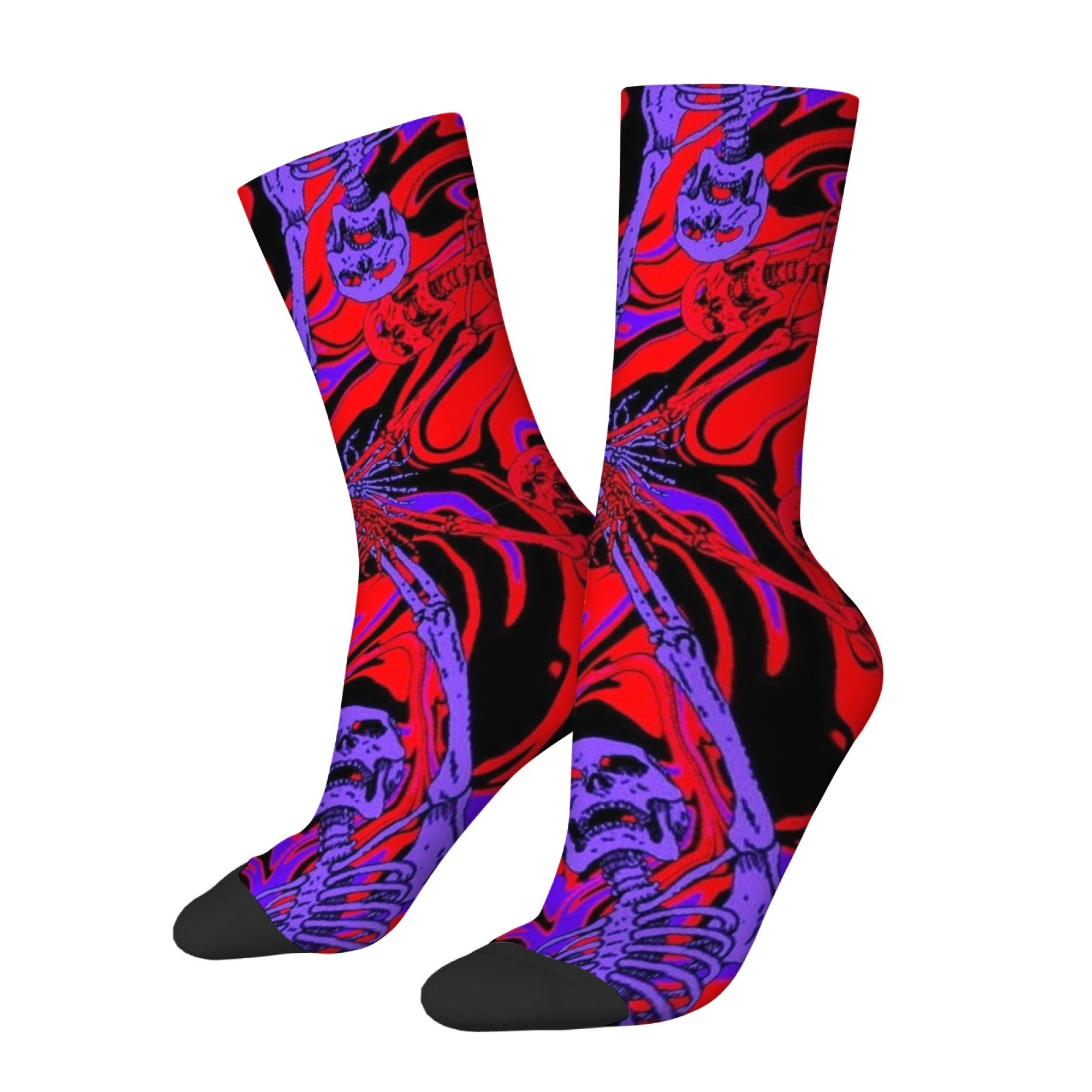 Crazy Punk Skull Men's Socks H - Street Fashion Style Youtube recension och pris