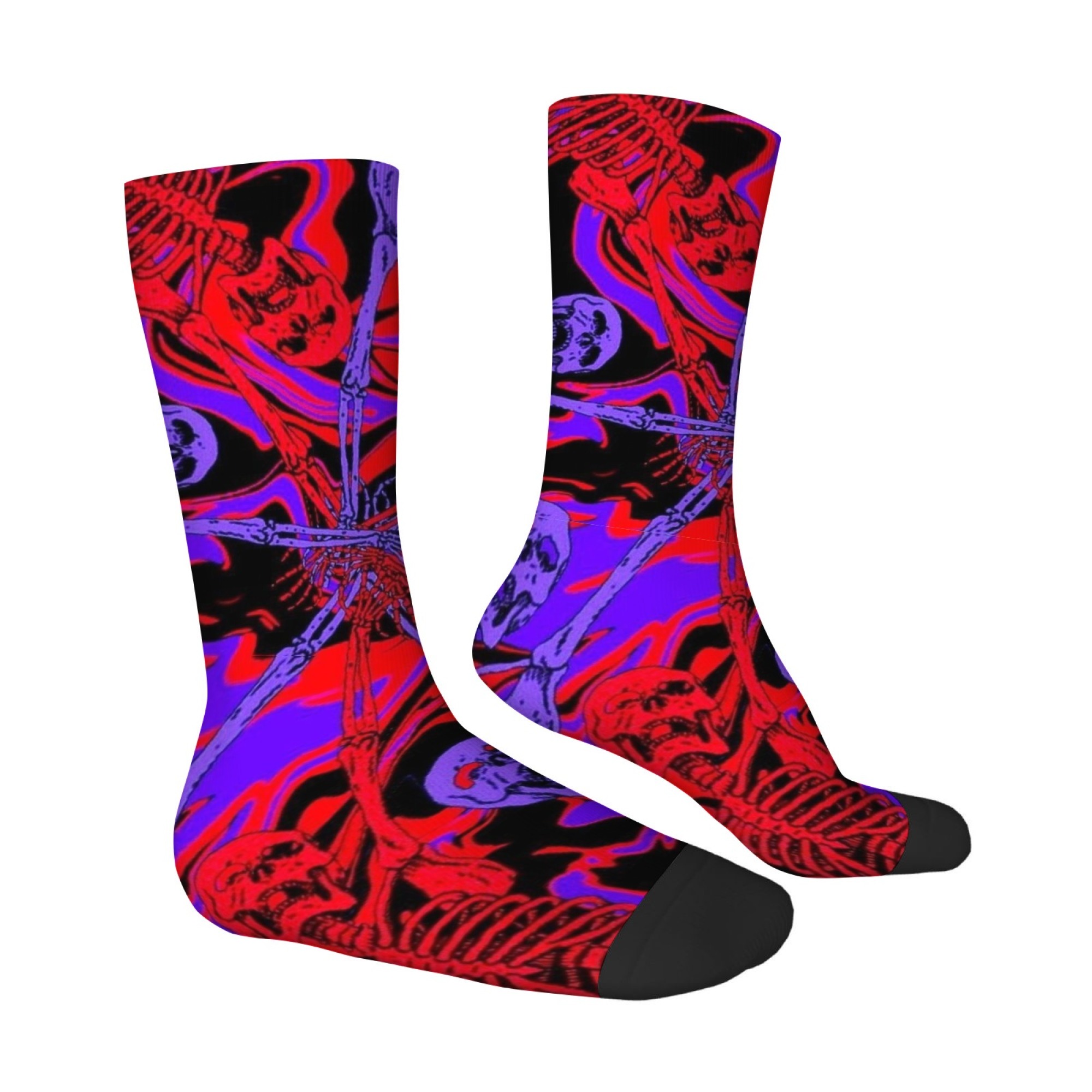 Crazy Punk Skull Men's Socks H - Street Fashion Style Youtube recension och pris