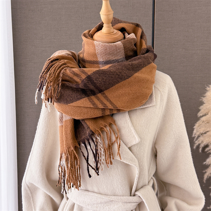 Luxury Plaid Scarf Fashion Pas - Street Fashion Hijab recension och pris