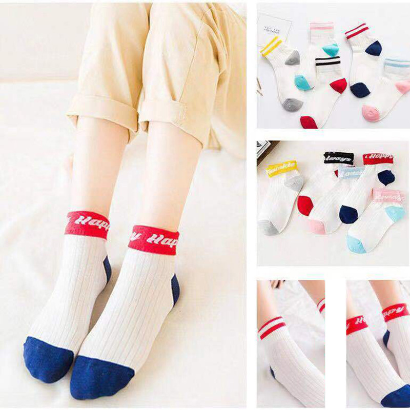 3Pairs Korean Cute Striped Cot - Street Fashion Style Youtube recension och pris