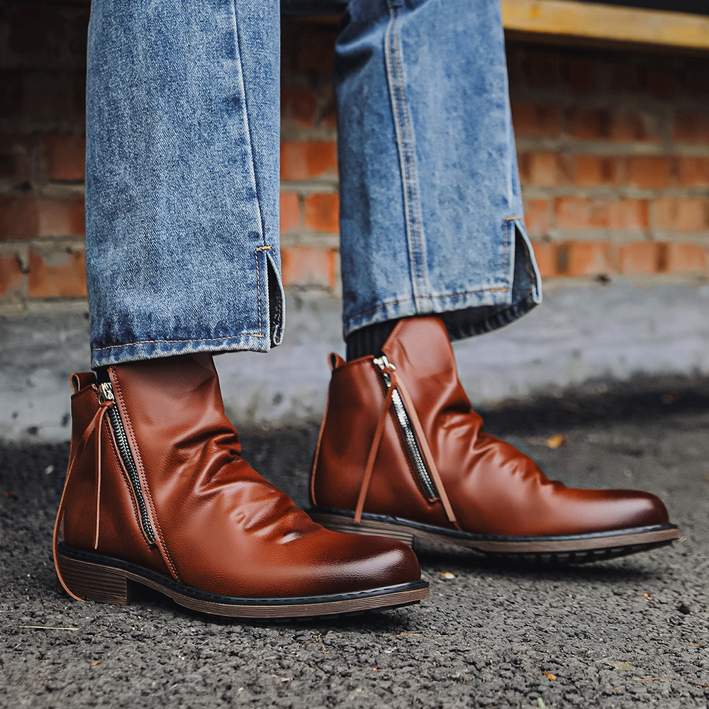 2026 Men's Genuine Leather Vin - Street Fashion Vintage recension och pris