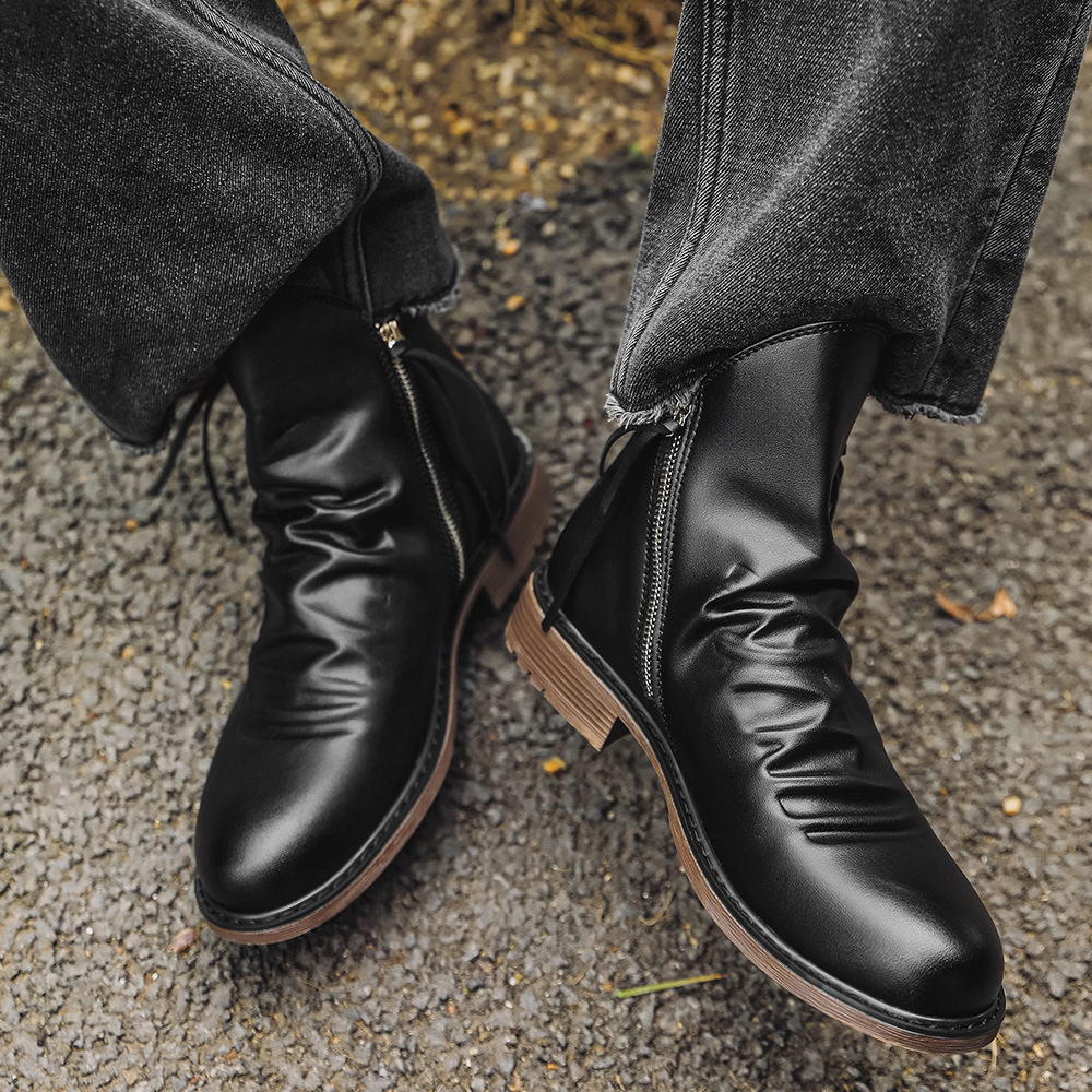 2026 Men's Genuine Leather Vin - Street Fashion Vintage recension och pris