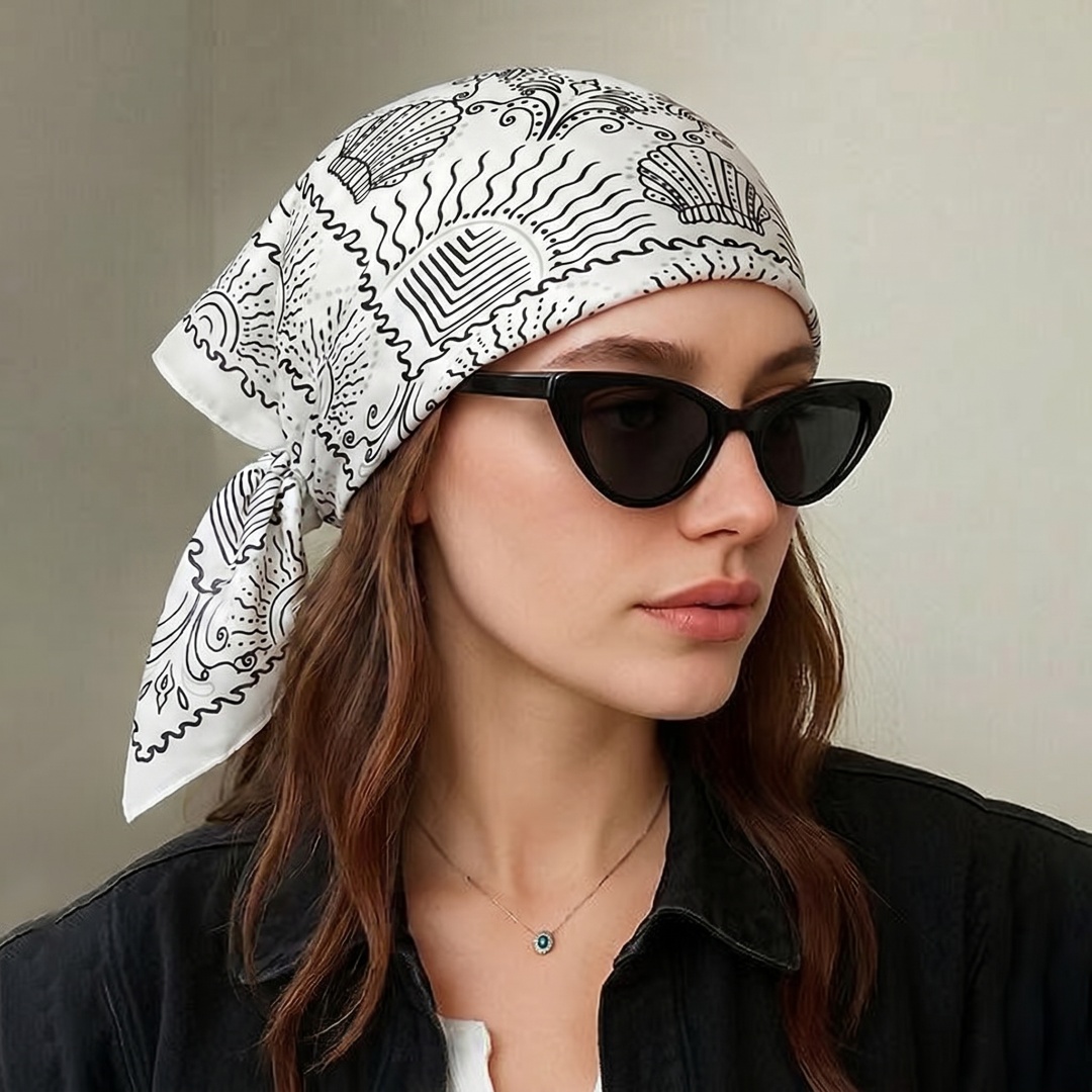 Woman Scarf Hijab Square Heads - Street Fashion Hijab recension och pris
