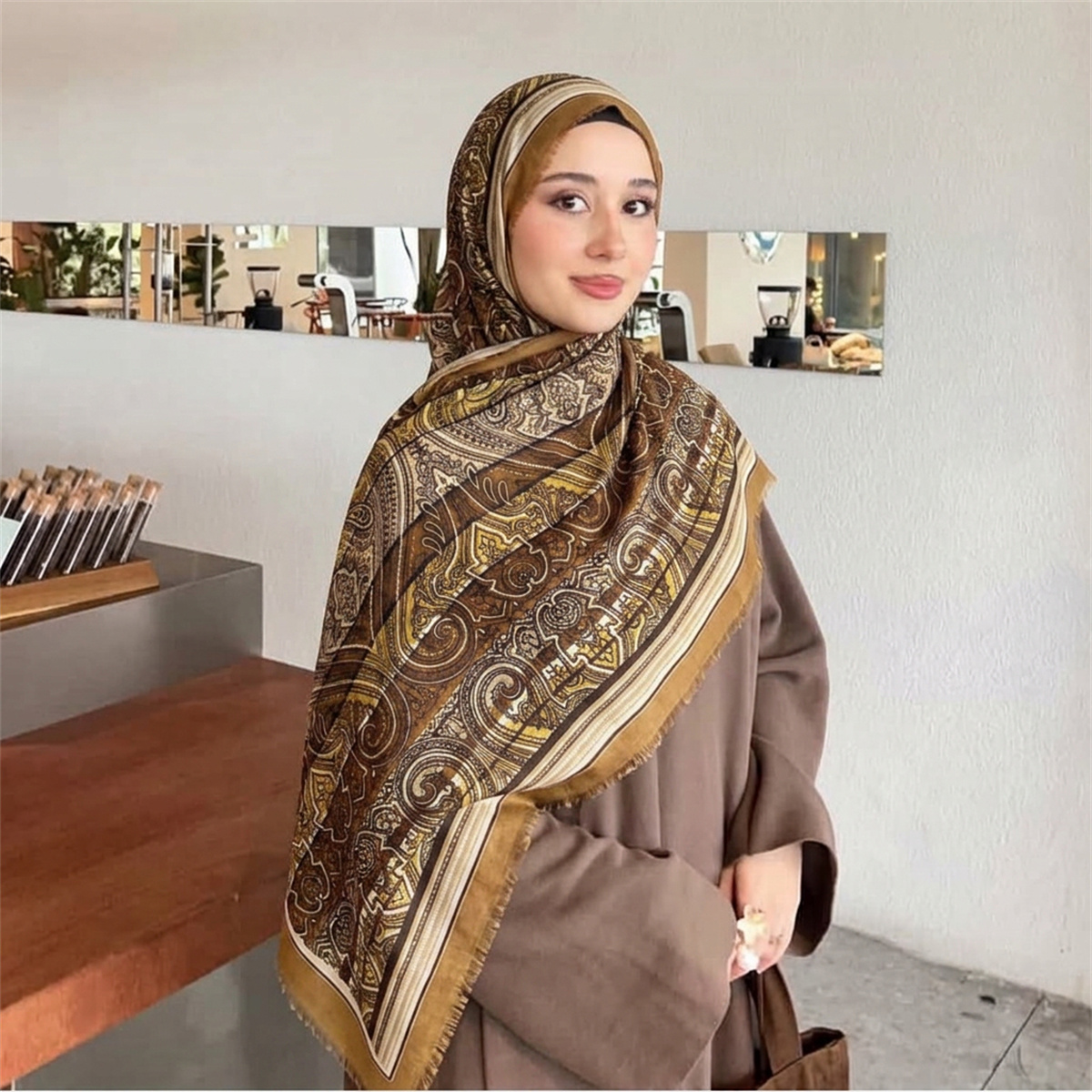 Vintage Paisley Print Hijab Sc - Street Fashion Hijab recension och pris