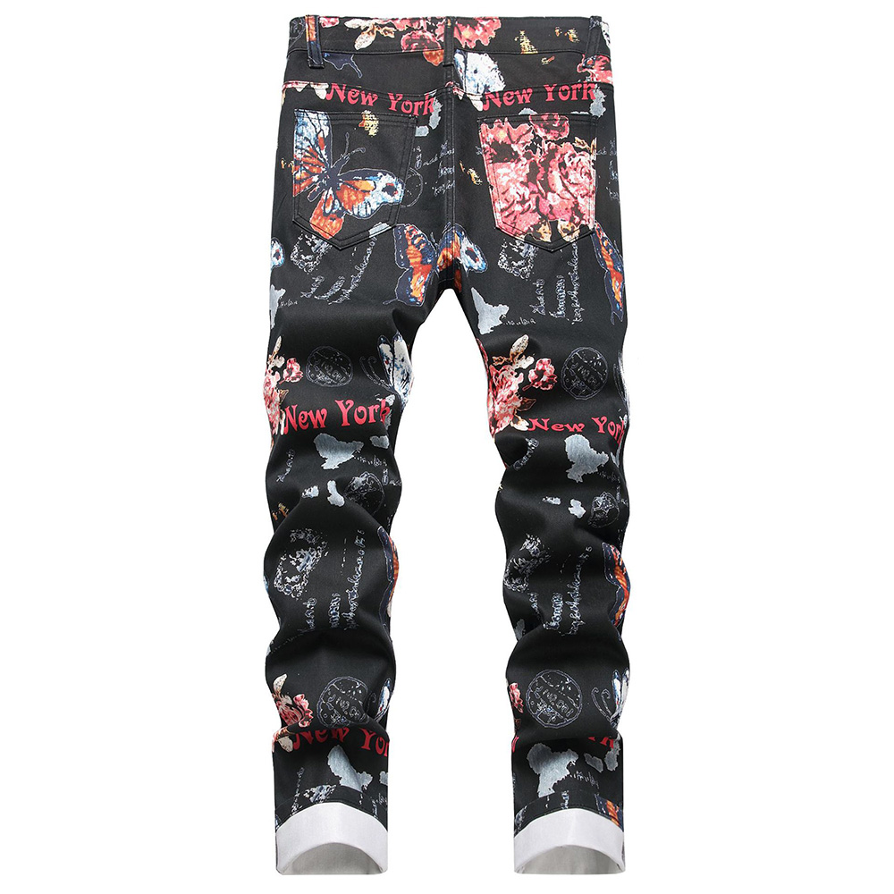 Men Digital Print Jeans Fashio - Street Fashion New York recension och pris