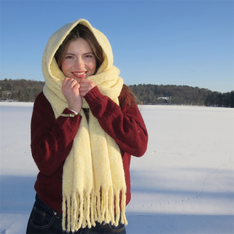 Vintage Plain Mohair Tassel Sc - Street Fashion Hijab recension och pris