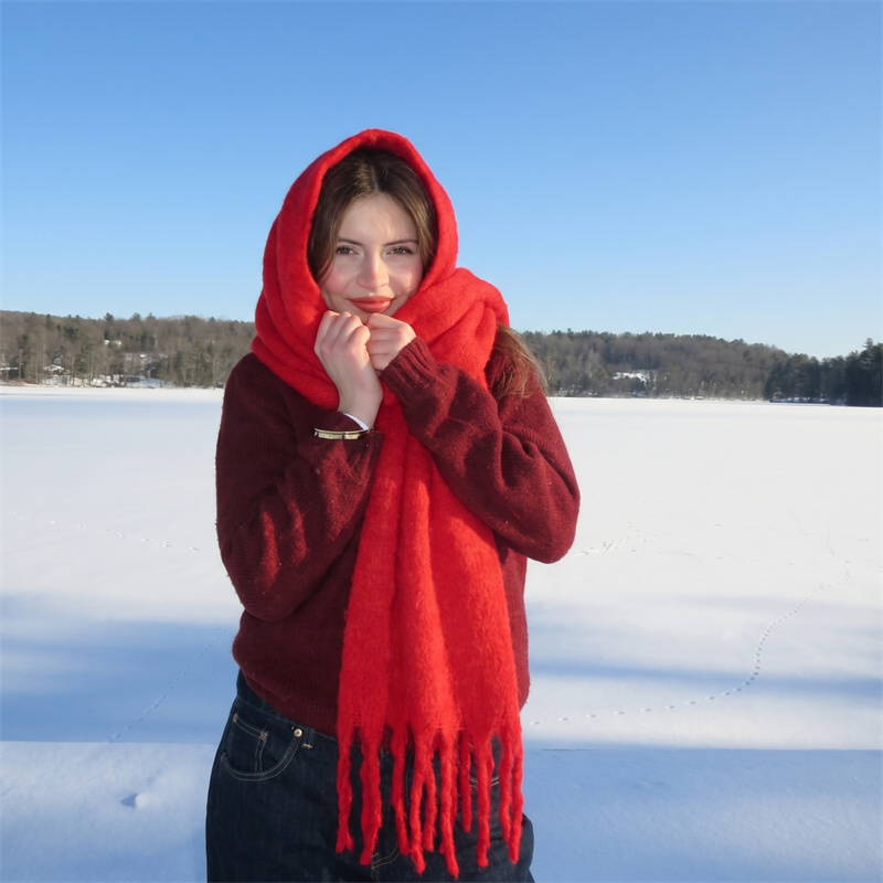Vintage Plain Mohair Tassel Sc - Street Fashion Hijab recension och pris