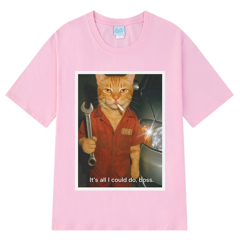 Funny Cat Mechanical Fans T-sh - Fashion Street Cat recension och pris