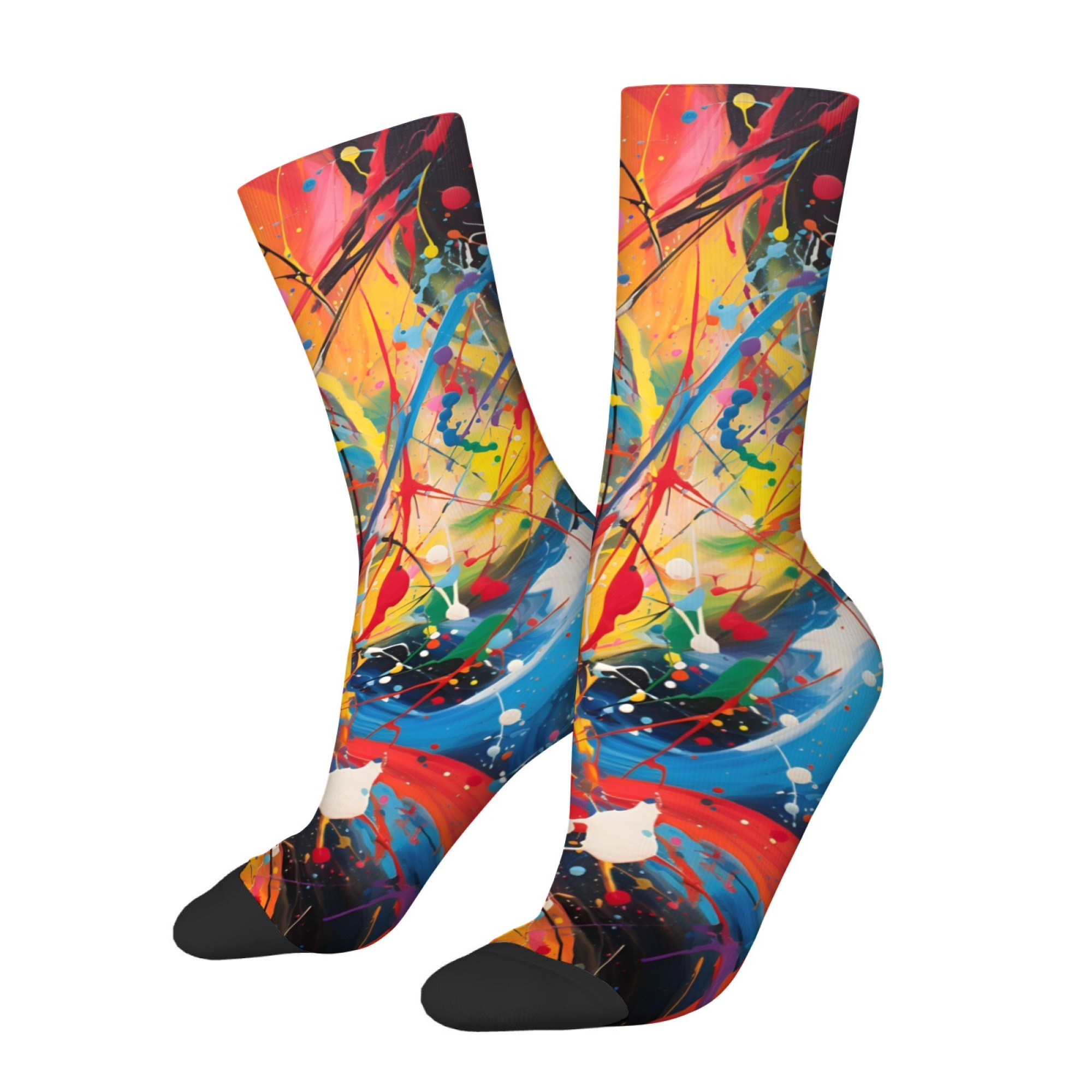 Ink Splatter Socks Non-slip El - Street Fashion Style Youtube recension och pris
