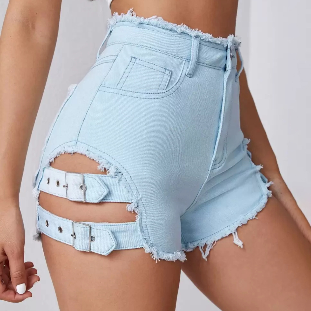 Women High Waist Denim Shorts  - Street Fashion Jeans recension och pris