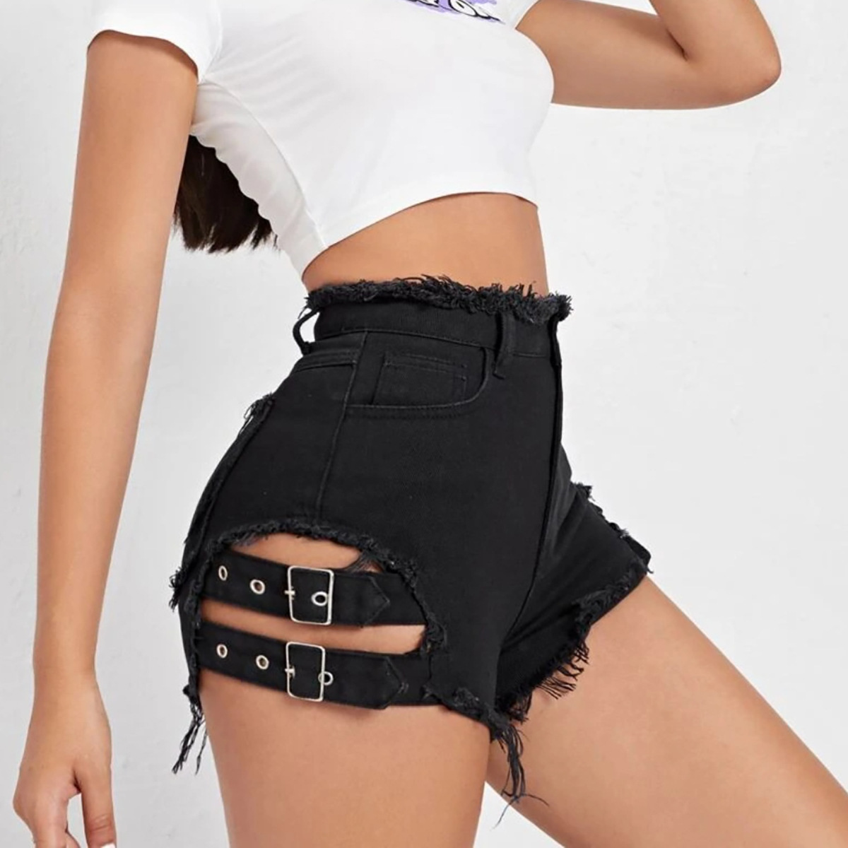 Women High Waist Denim Shorts  - Street Fashion Jeans recension och pris