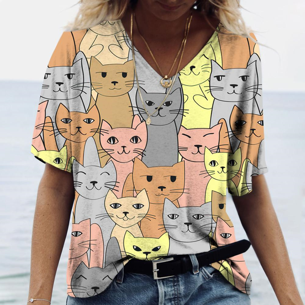 Fashion V-neck Women's T-Shirt - Fashion Street Cat recension och pris
