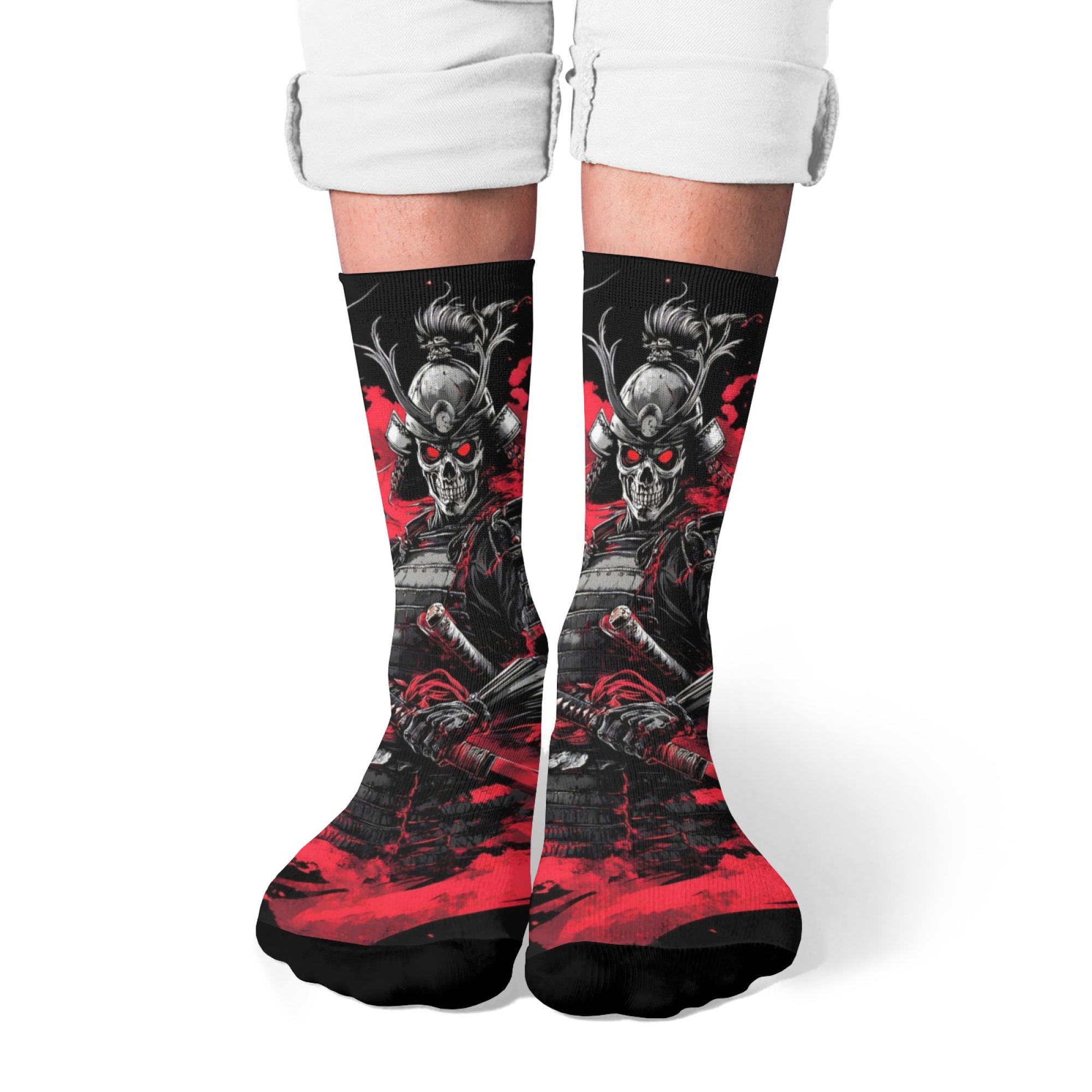 Skull Devil Warrior Men's Sock - Street Fashion Style Youtube recension och pris
