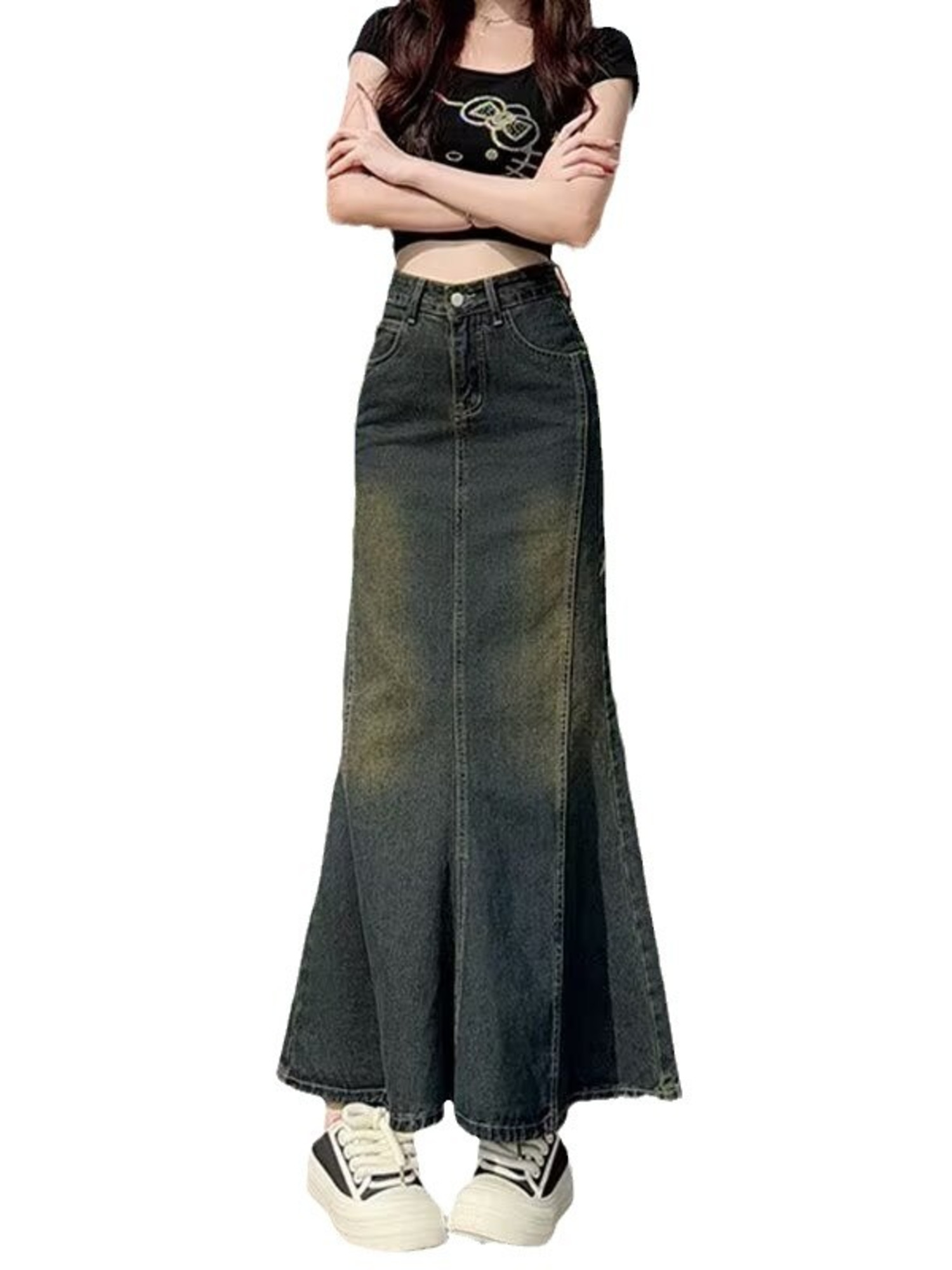 Women's Vintage Washed Denim M - Street Fashion Vintage recension och pris
