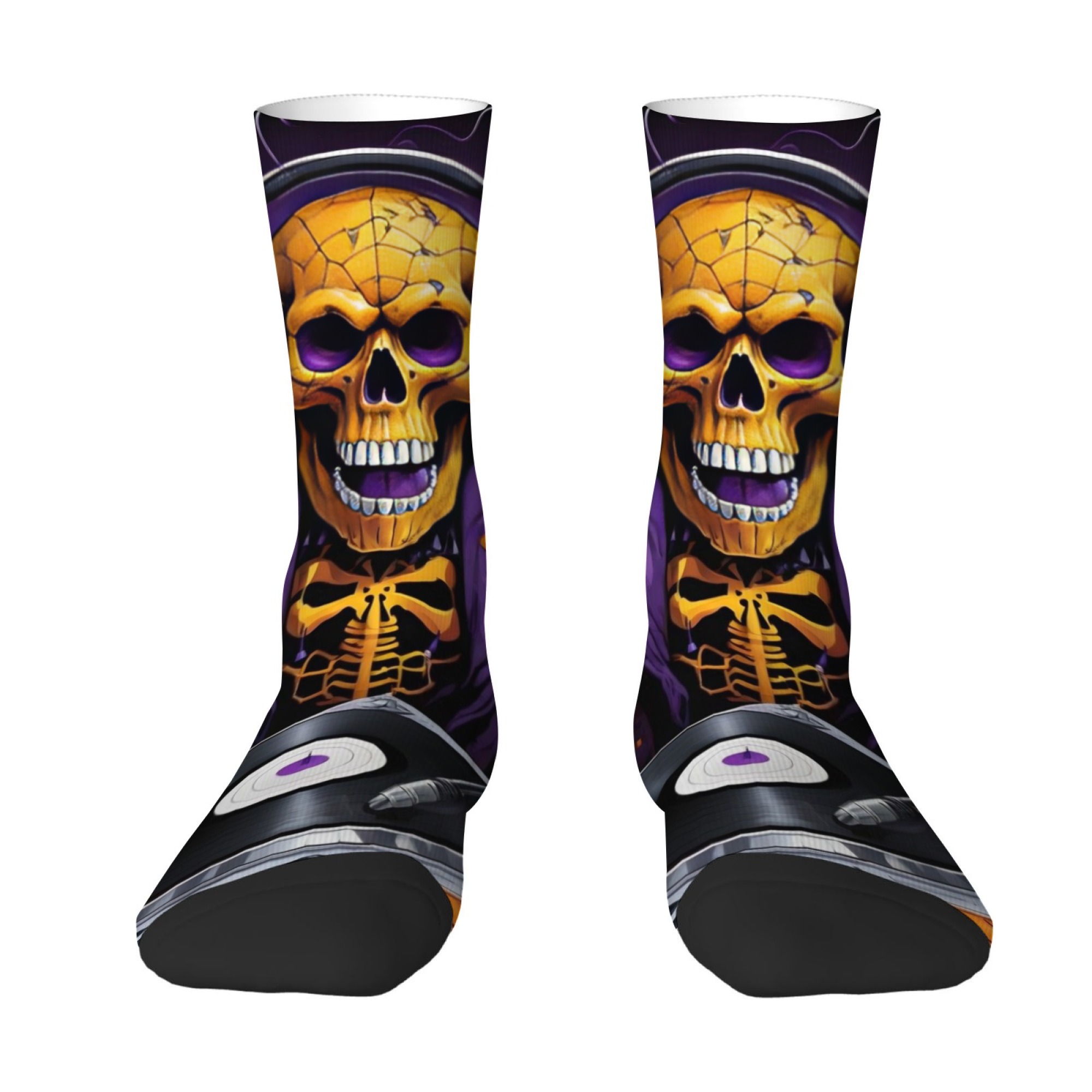 Gothic Skull Print Men's Socks - Street Fashion Style Youtube recension och pris