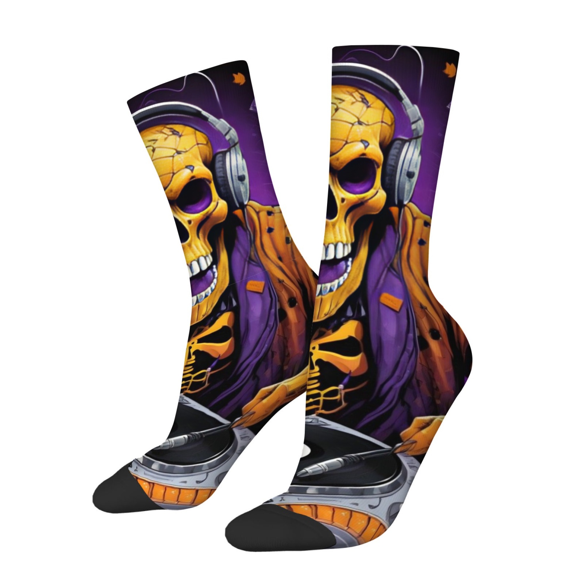 Gothic Skull Print Men's Socks - Street Fashion Style Youtube recension och pris