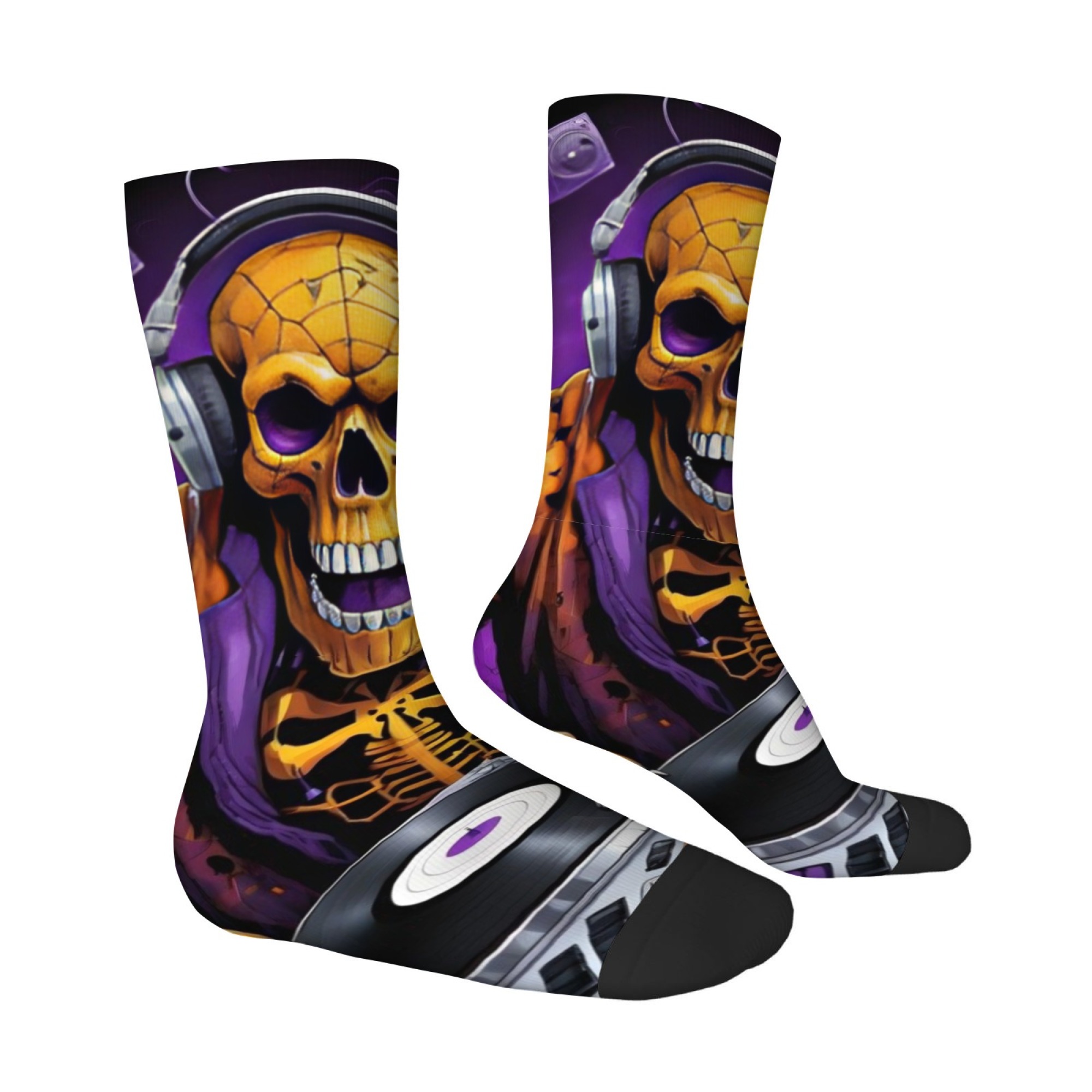 Gothic Skull Print Men's Socks - Street Fashion Style Youtube recension och pris