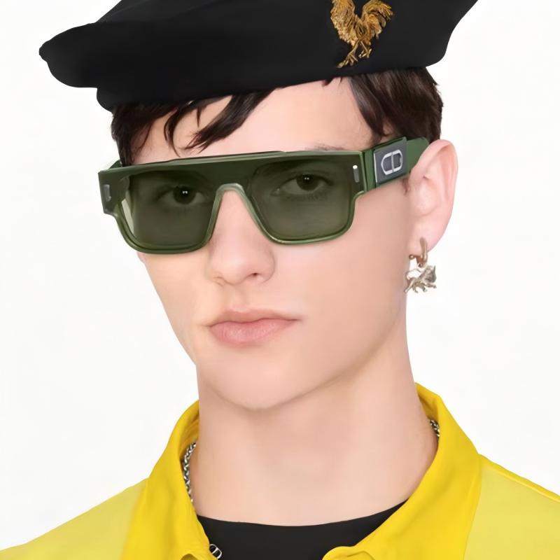 Trendy Green Square Frame Sung - Street Fashion China Models recension och pris