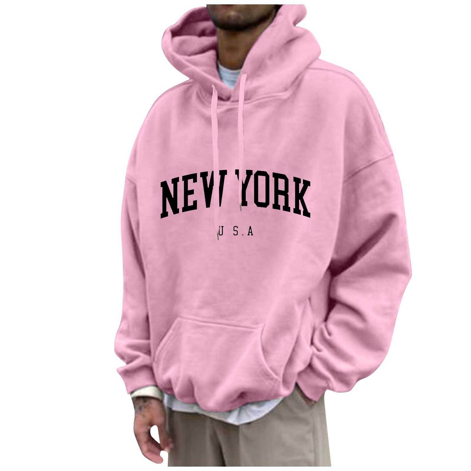 New York Print Mens Hoodies Fa - Street Fashion New York recension och pris