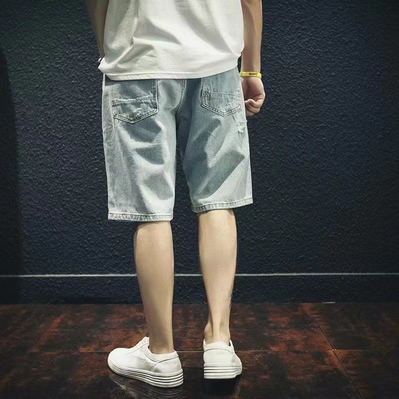 Summer Men's Denim Shorts Retr - Street Fashion Hong Kong recension och pris