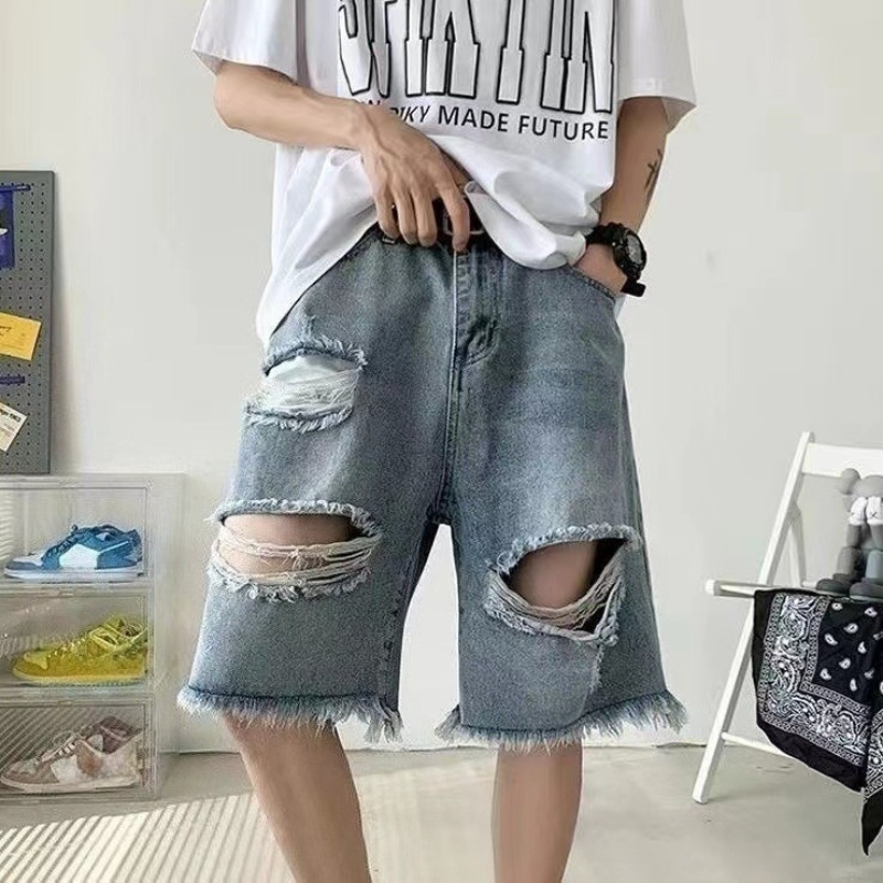 Summer Men's Denim Shorts Retr - Street Fashion Hong Kong recension och pris