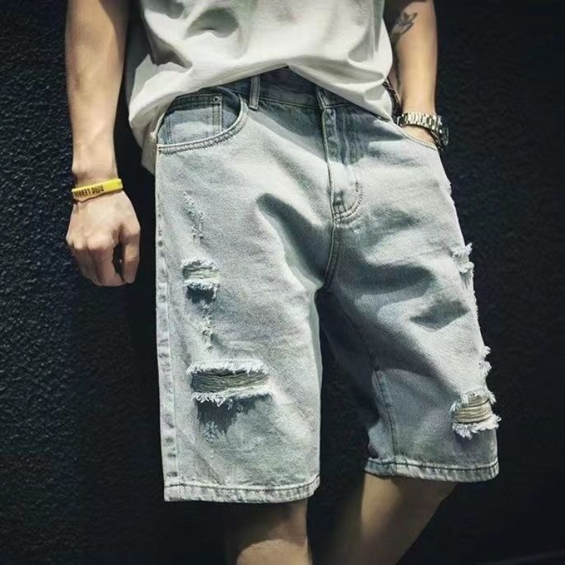 Summer Men's Denim Shorts Retr - Street Fashion Hong Kong recension och pris