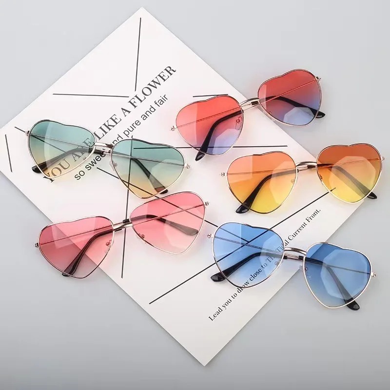 Fashion Heart Shaped Metal Sun - Street Fashion Vintage recension och pris