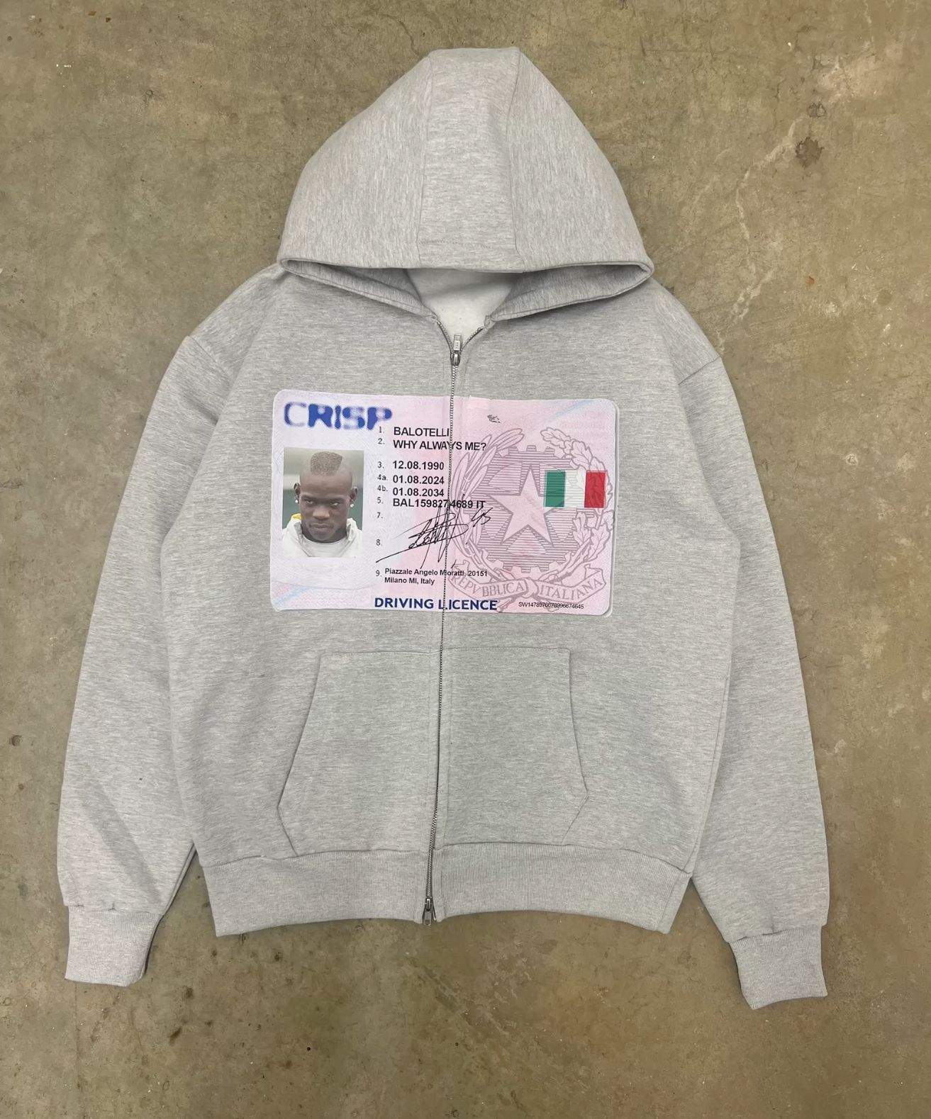 Y2K retro grey zip hoodies fas - Street Fashion New York recension och pris