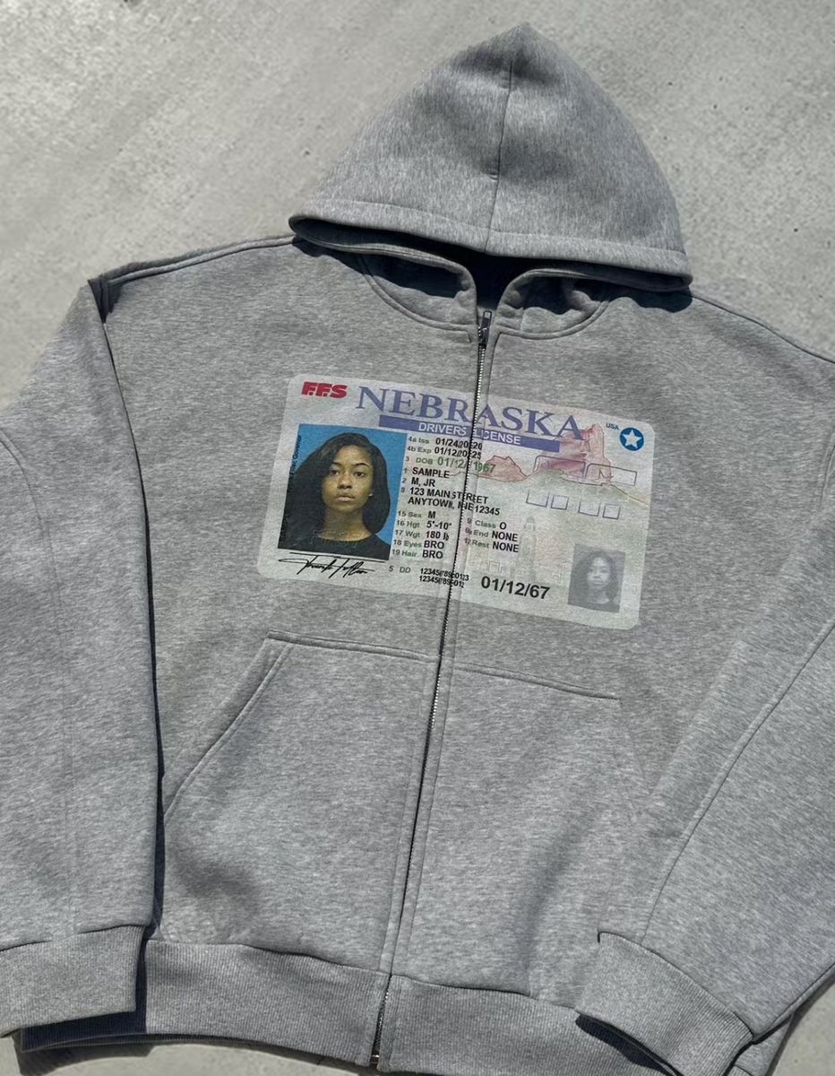 Y2K retro grey zip hoodies fas - Street Fashion New York recension och pris