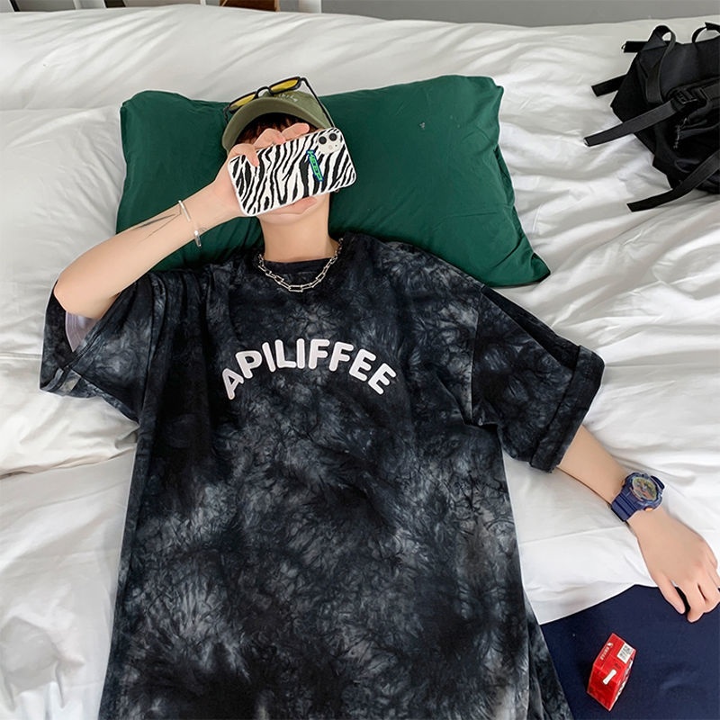 Black Tie Dye Short Sleeve T-S - Street Fashion Hong Kong recension och pris