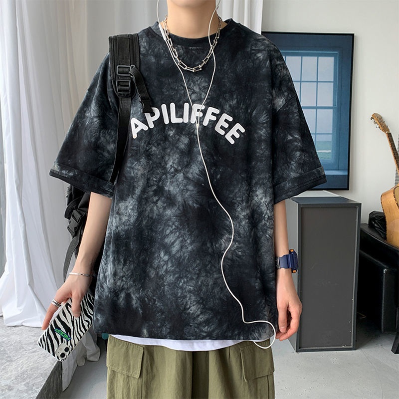 Black Tie Dye Short Sleeve T-S - Street Fashion Hong Kong recension och pris