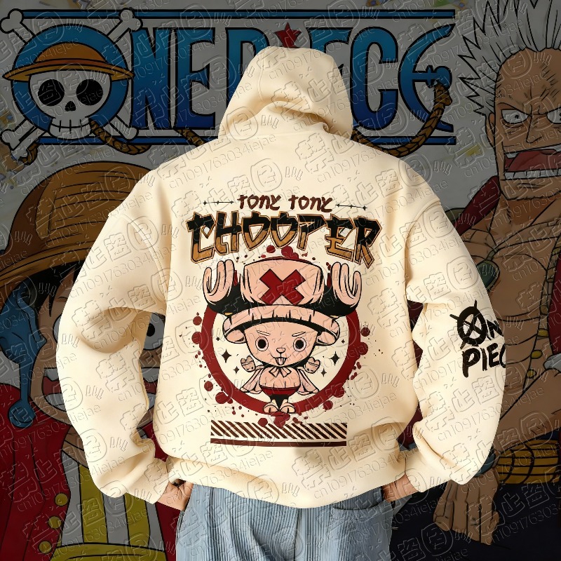 One Piece Anime Chopper Pullov - Graphic Hoodie Streetwear recension och pris