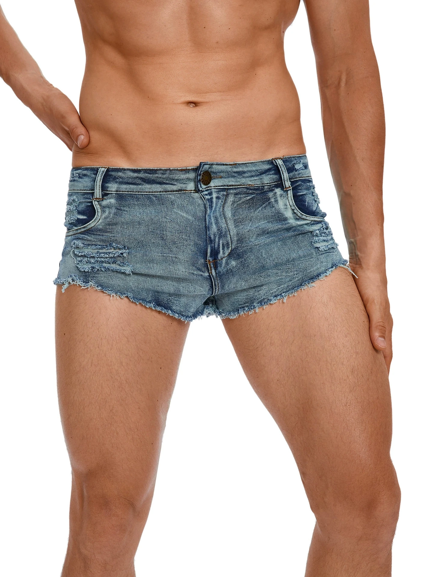 Men's Low Waist Jeans Shorts F - Street Fashion Jeans recension och pris