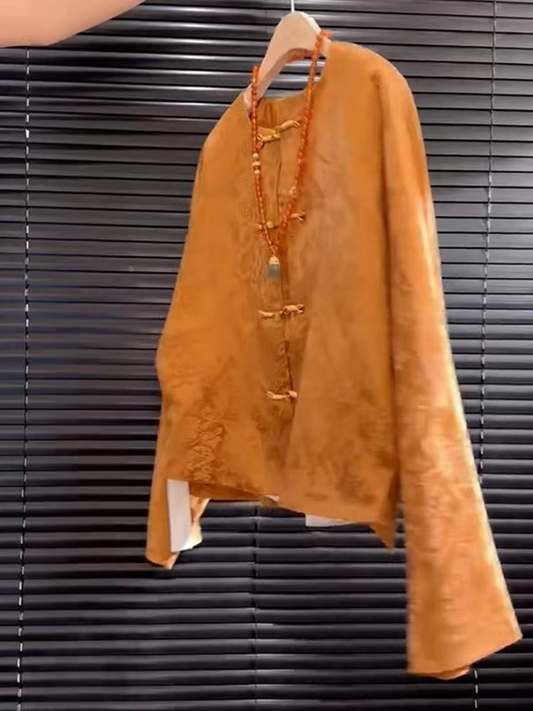 New High-End Satin Orange Flor - Street Fashion Style Youtube recension och pris