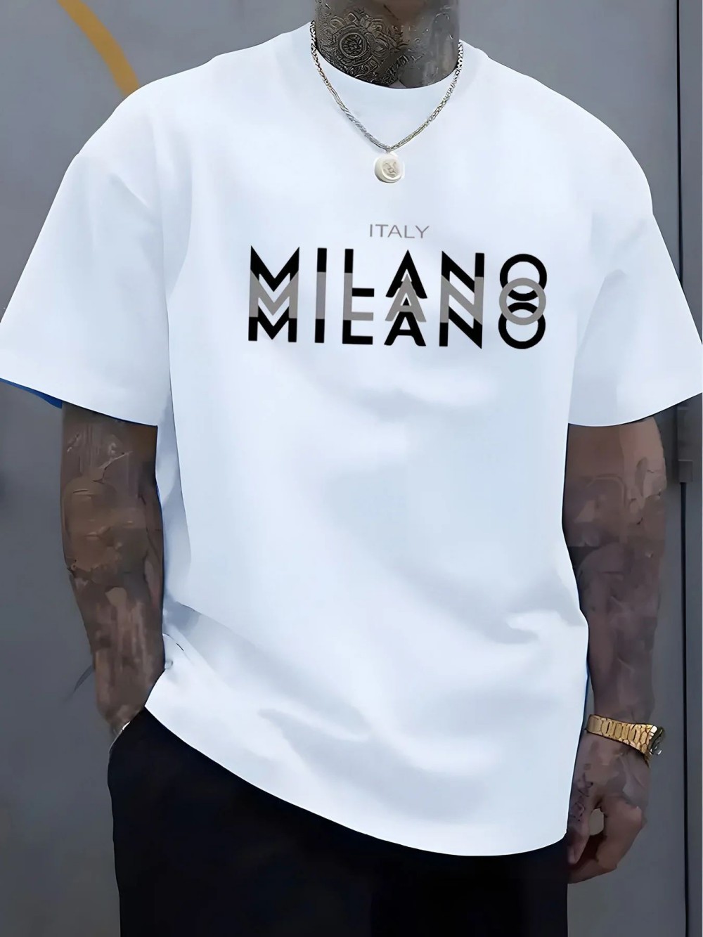 MILANO Letter-print Men Women  - Street Fashion Milano recension och pris