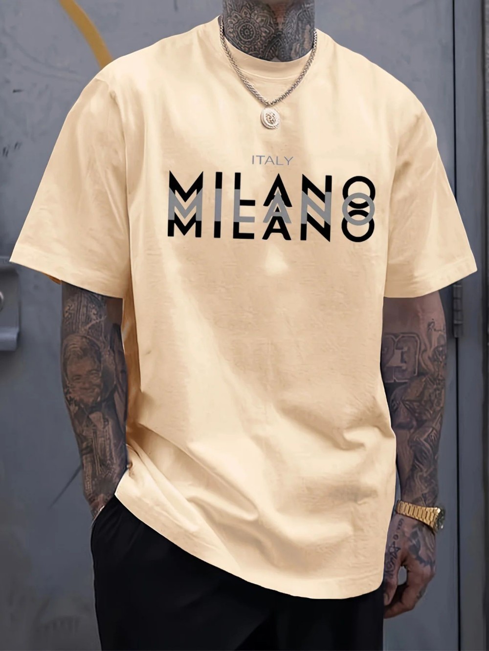 MILANO Letter-print Men Women  - Street Fashion Milano recension och pris